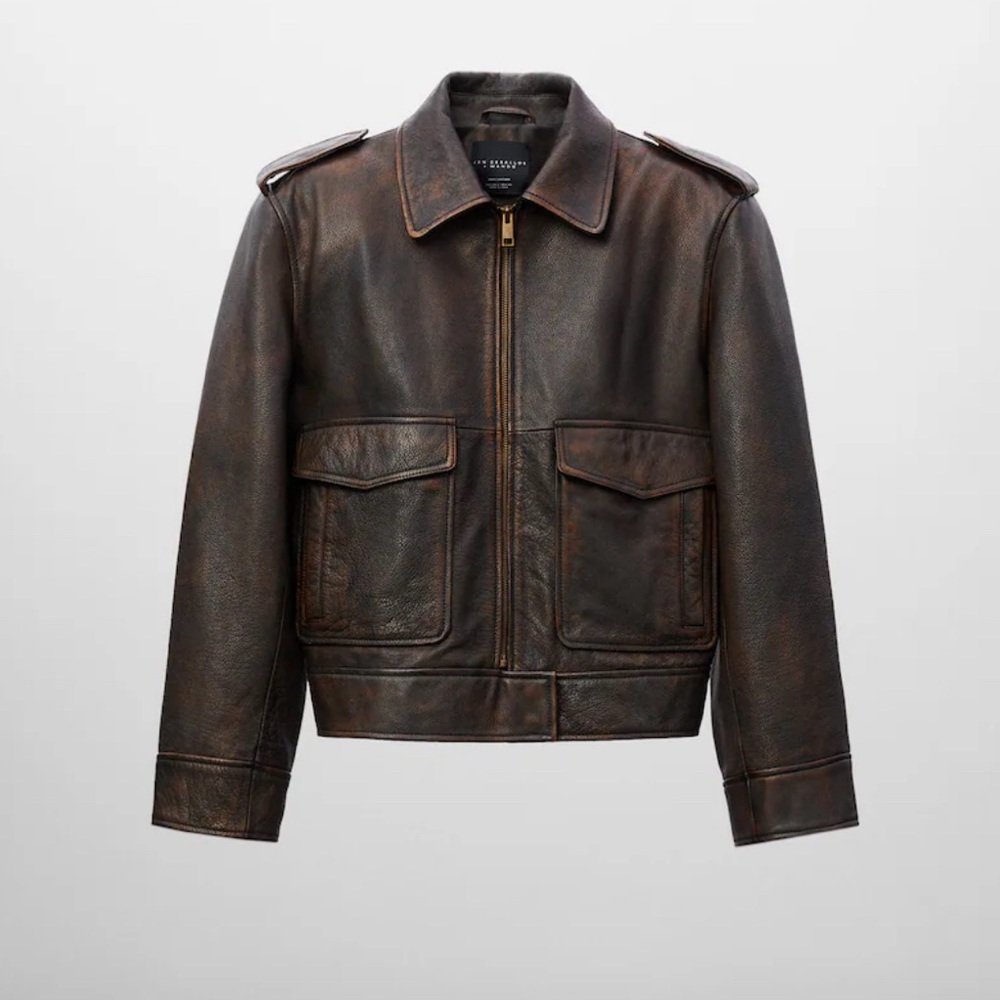 JEN CEBALLOS X MANGO
Pocket leather jacket